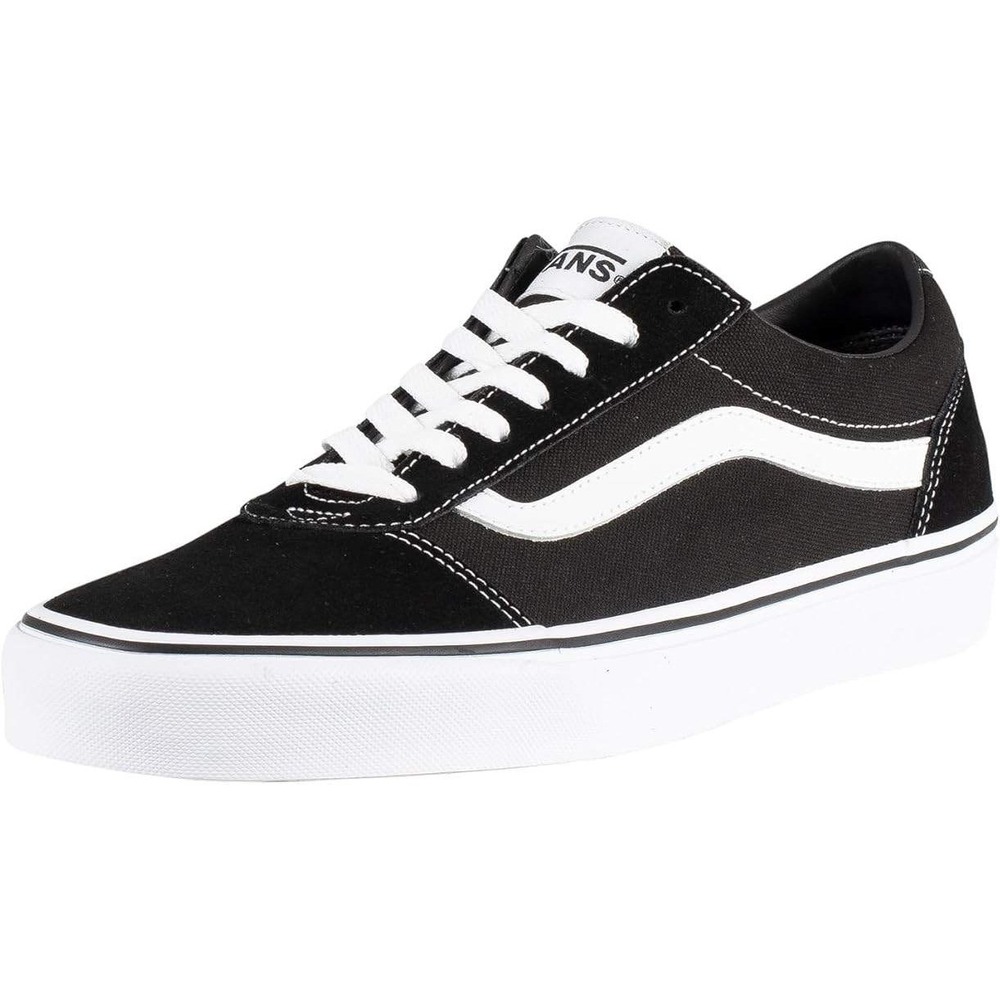 NWB! Vans Men's Ward Sneaker, Suede Canvas Black White SIZE-7 M